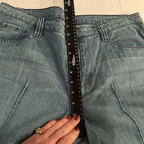 Cache size 12 blue high waist wide leg jeans Trouser style - Picture 8 of 16